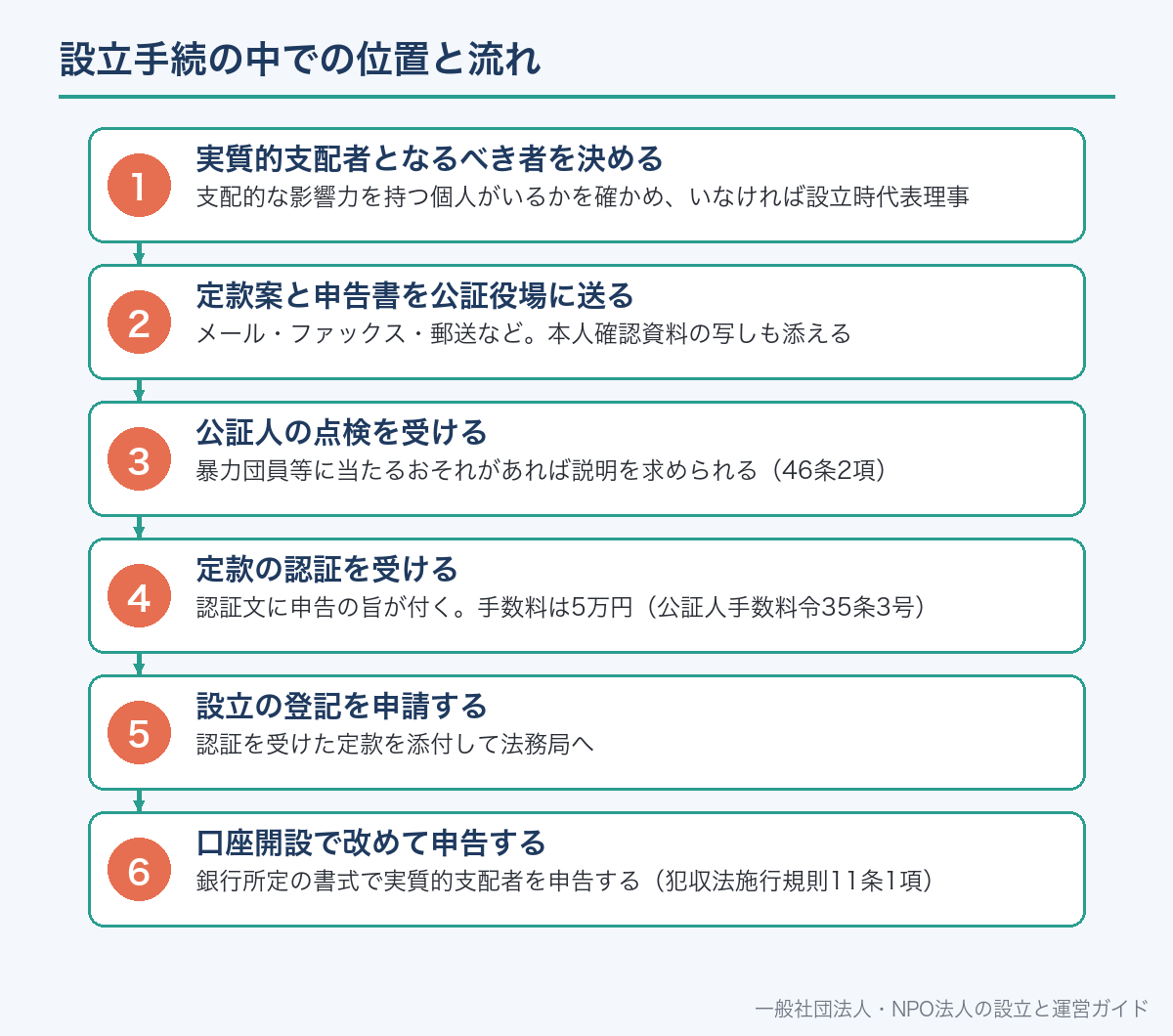 設立手続の中での位置と流れ